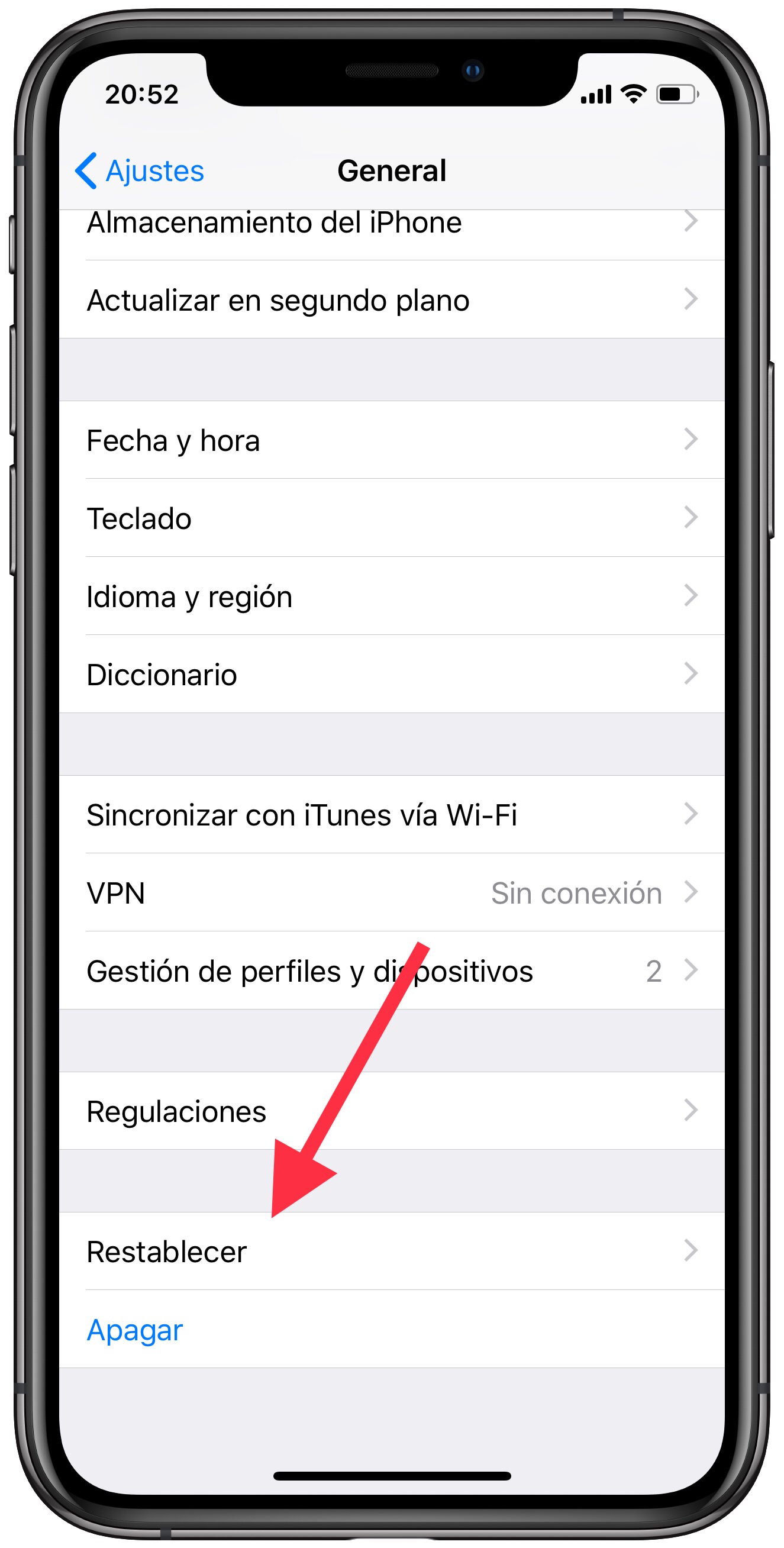 restablecer vender un iPhone 1