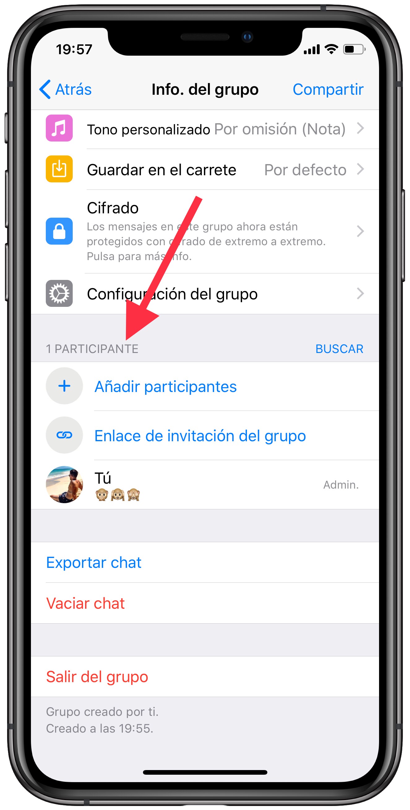 participantes escuchar un audio de WhatsApp 1