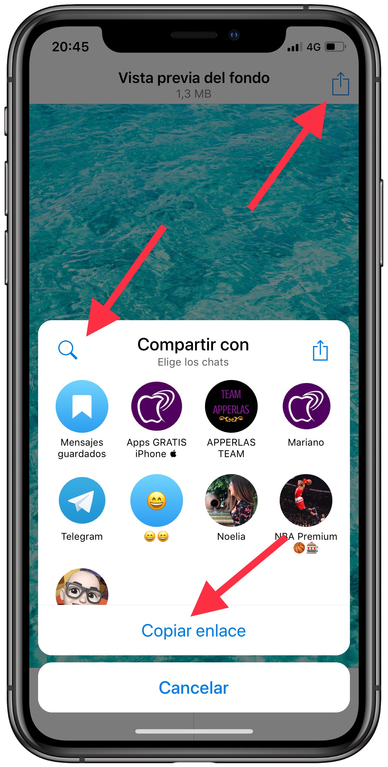 compartir compartir fondos de Telegram 1