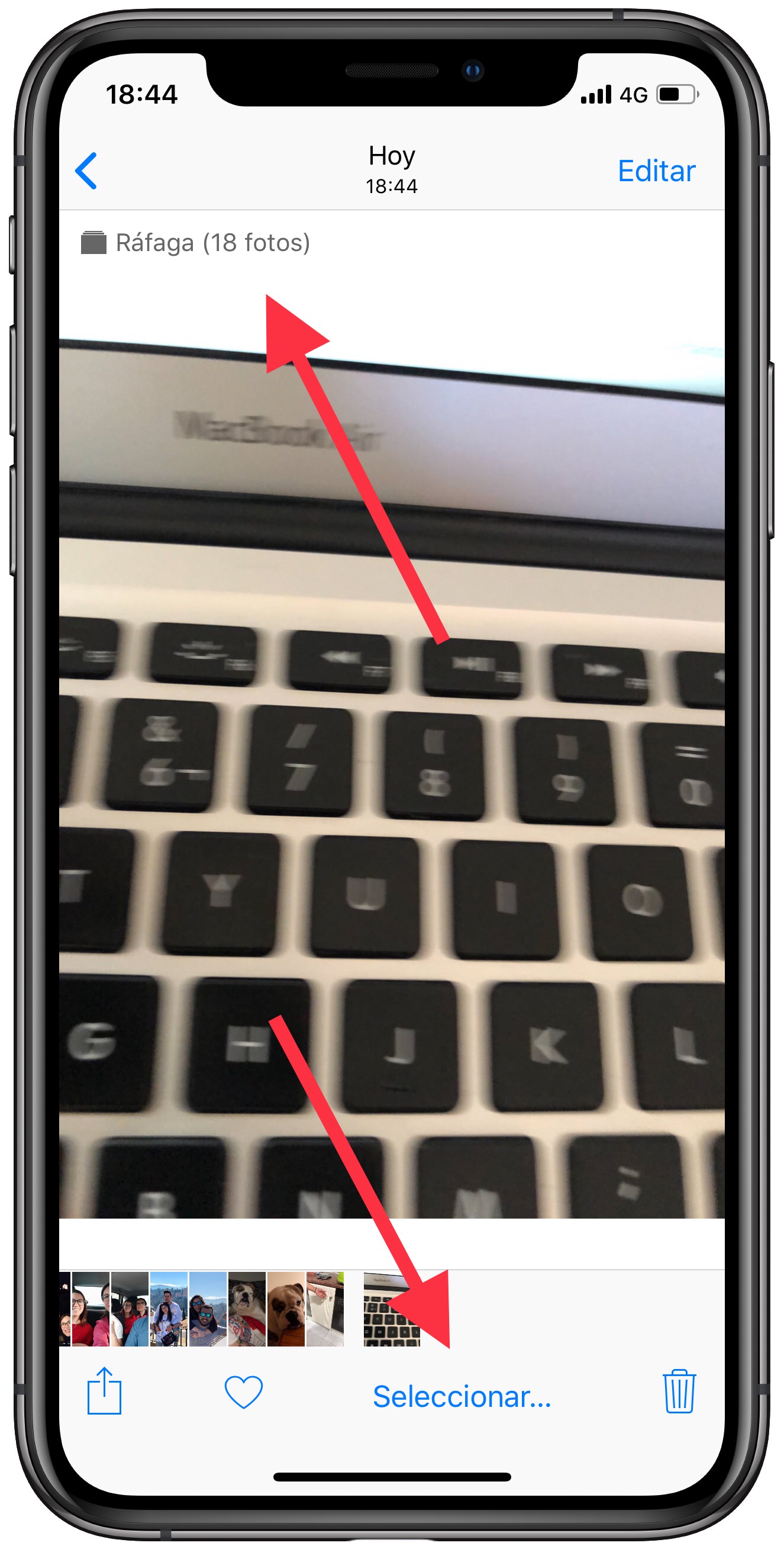 ráfaga fotografiar objetos en movimiento 1