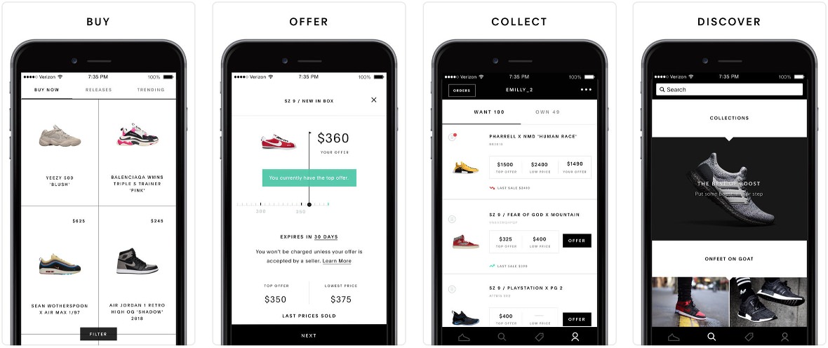 Apps de Sneakers GOAT Apps de Sneakers GOAT