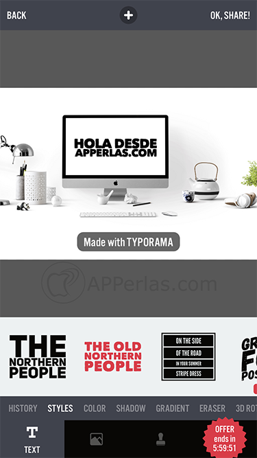 Typorama tipografías en las fotos Typorama tipografías en las fotos