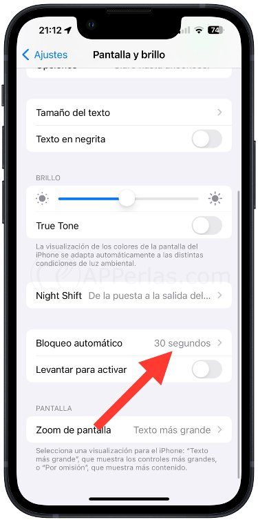 Opción bloqueo automático Opción bloqueo automático
