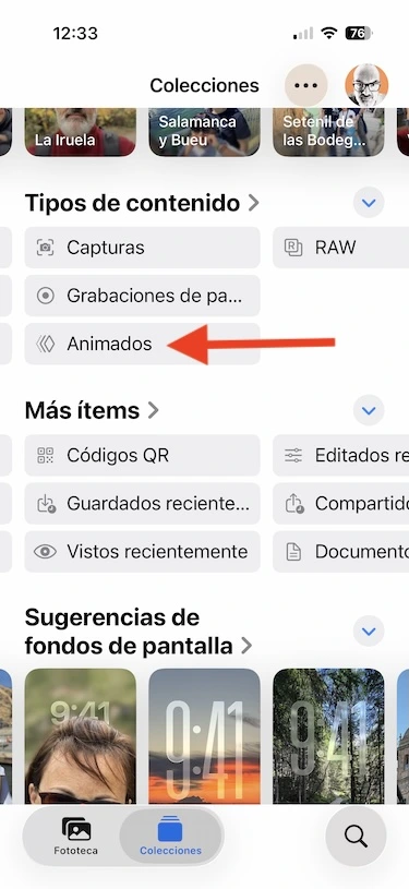 Carpeta animados en iOS Carpeta animados en iOS