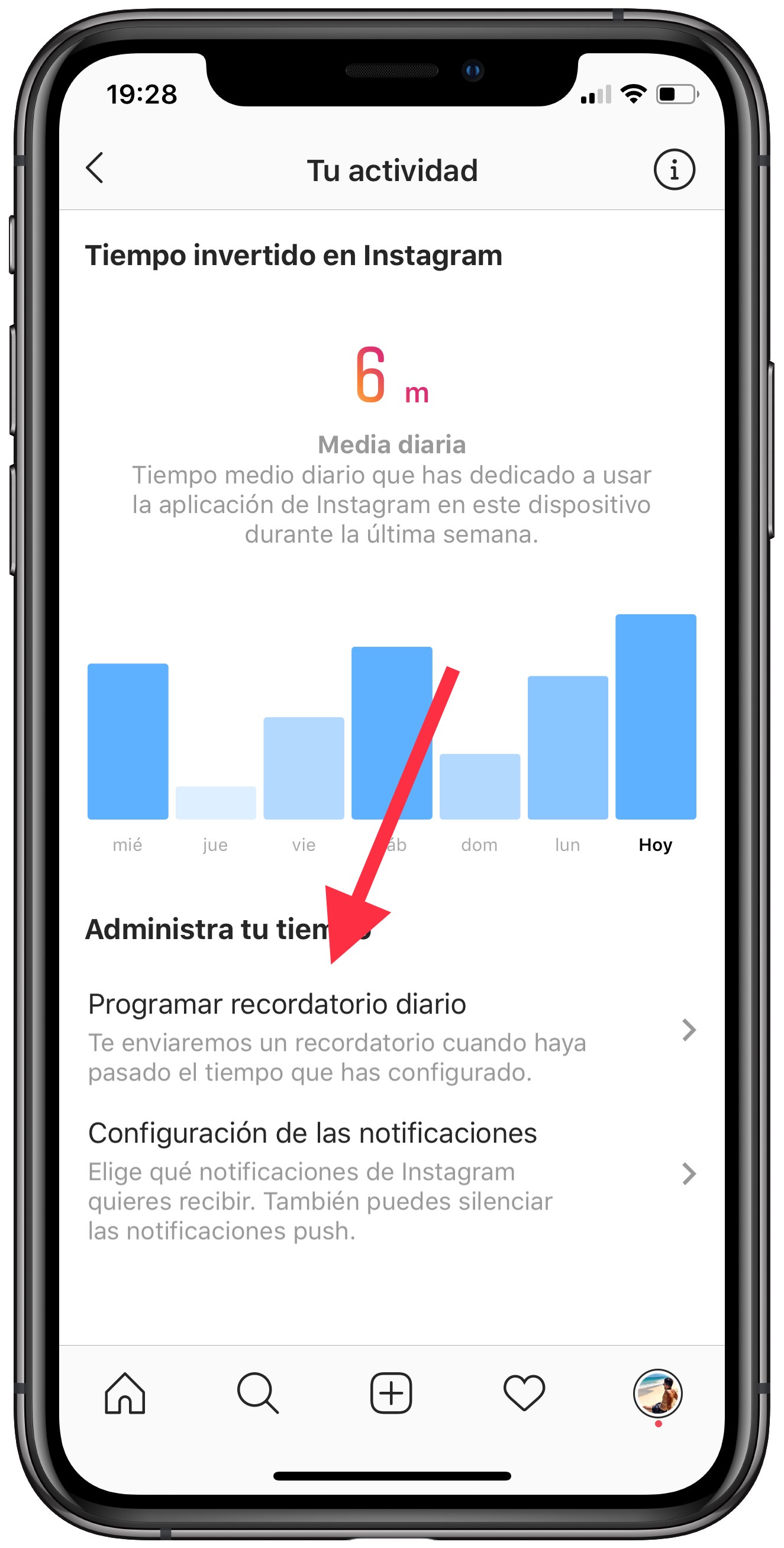 programar adicción a Instagram 2