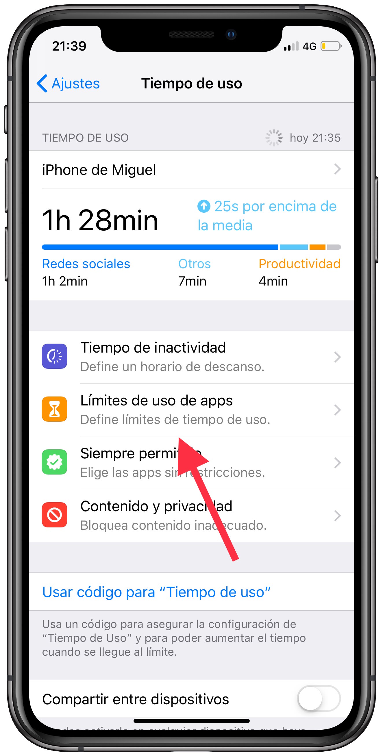 eliminar un tiempo de uso 1