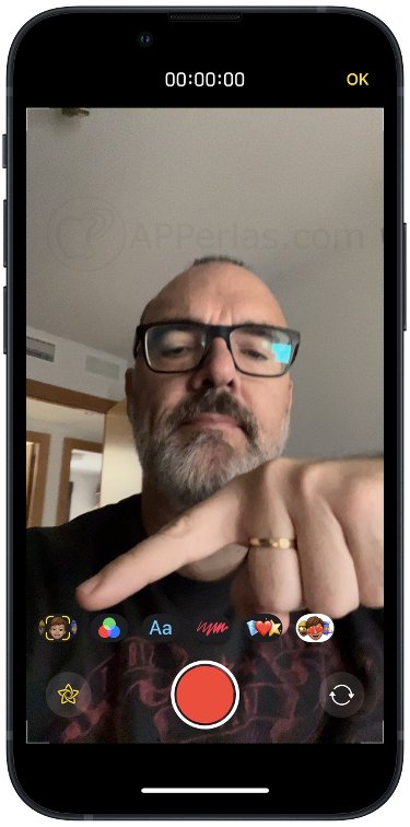 Pulsamos en la opción memoji Pulsamos en la opción memoji