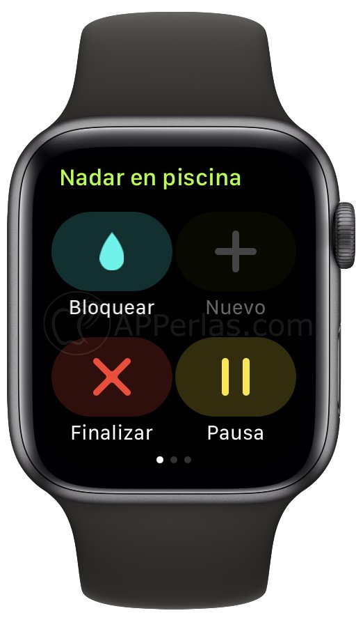 Pantalla para finalizar, pausar o bloquear entreno Pantalla para finalizar, pausar o bloquear entreno