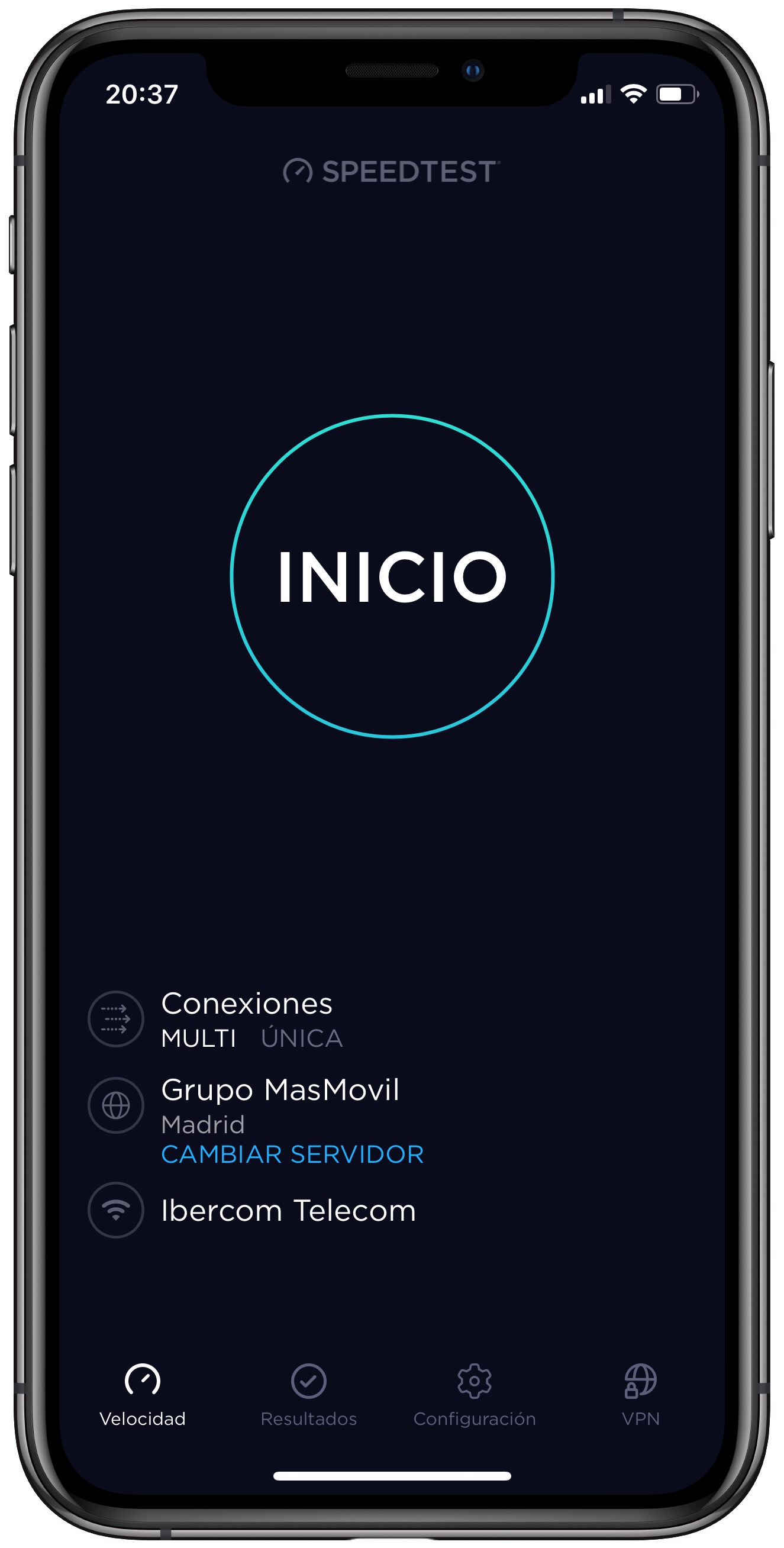 inicio velocidad de Internet 1