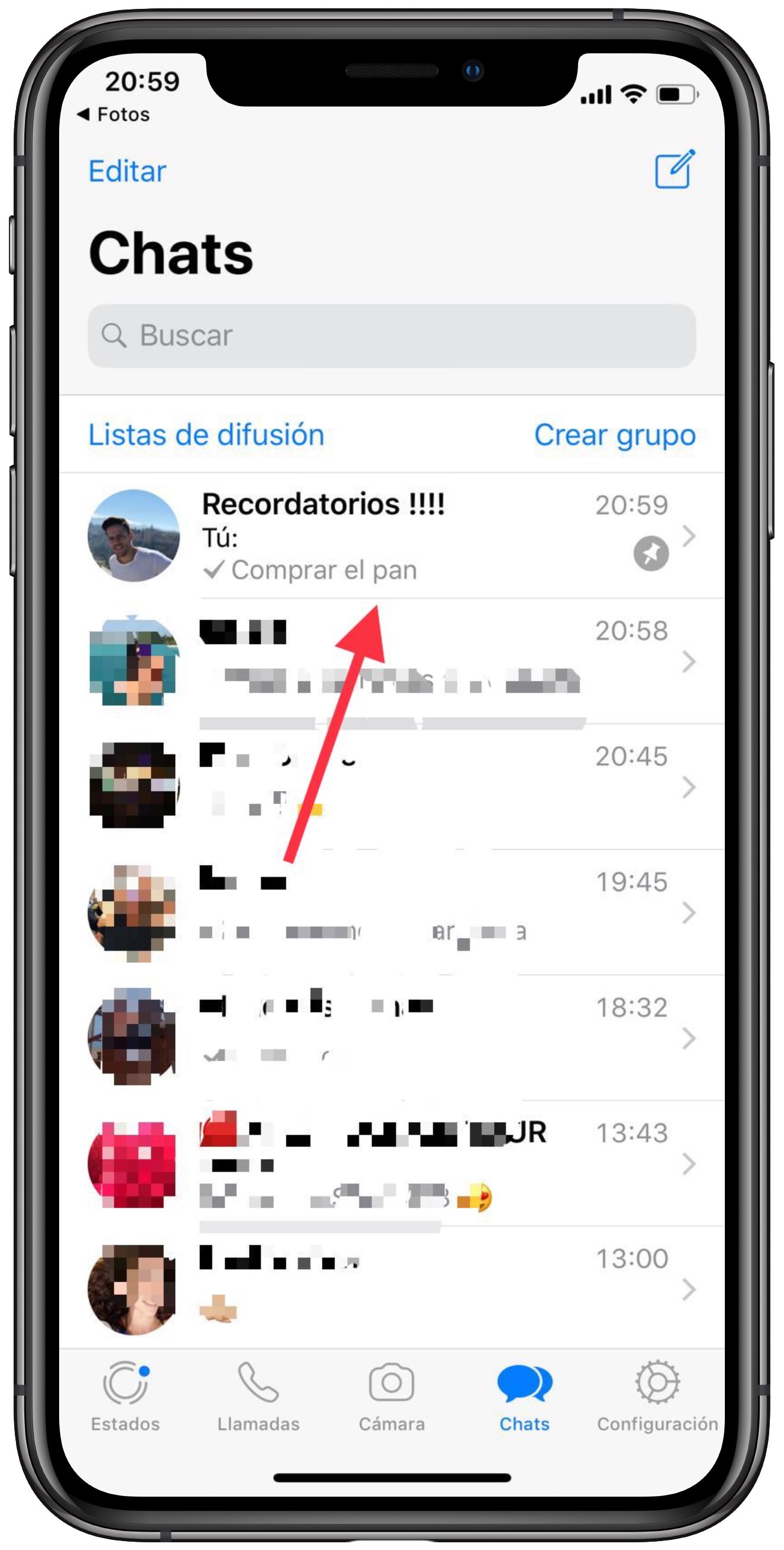 chat WhatsApp como recordatorio 1