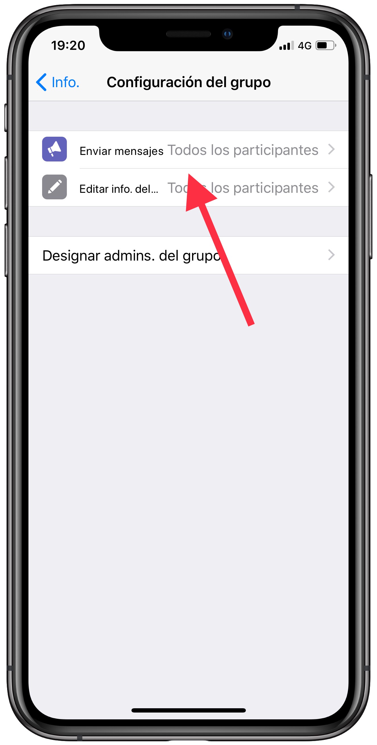 enviar hablar en un grupo de WhatsApp 1