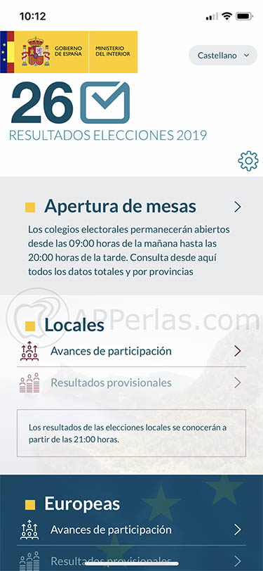 app para seguir elecciones Locales y Europeas españa 26m 26 de mayo 1