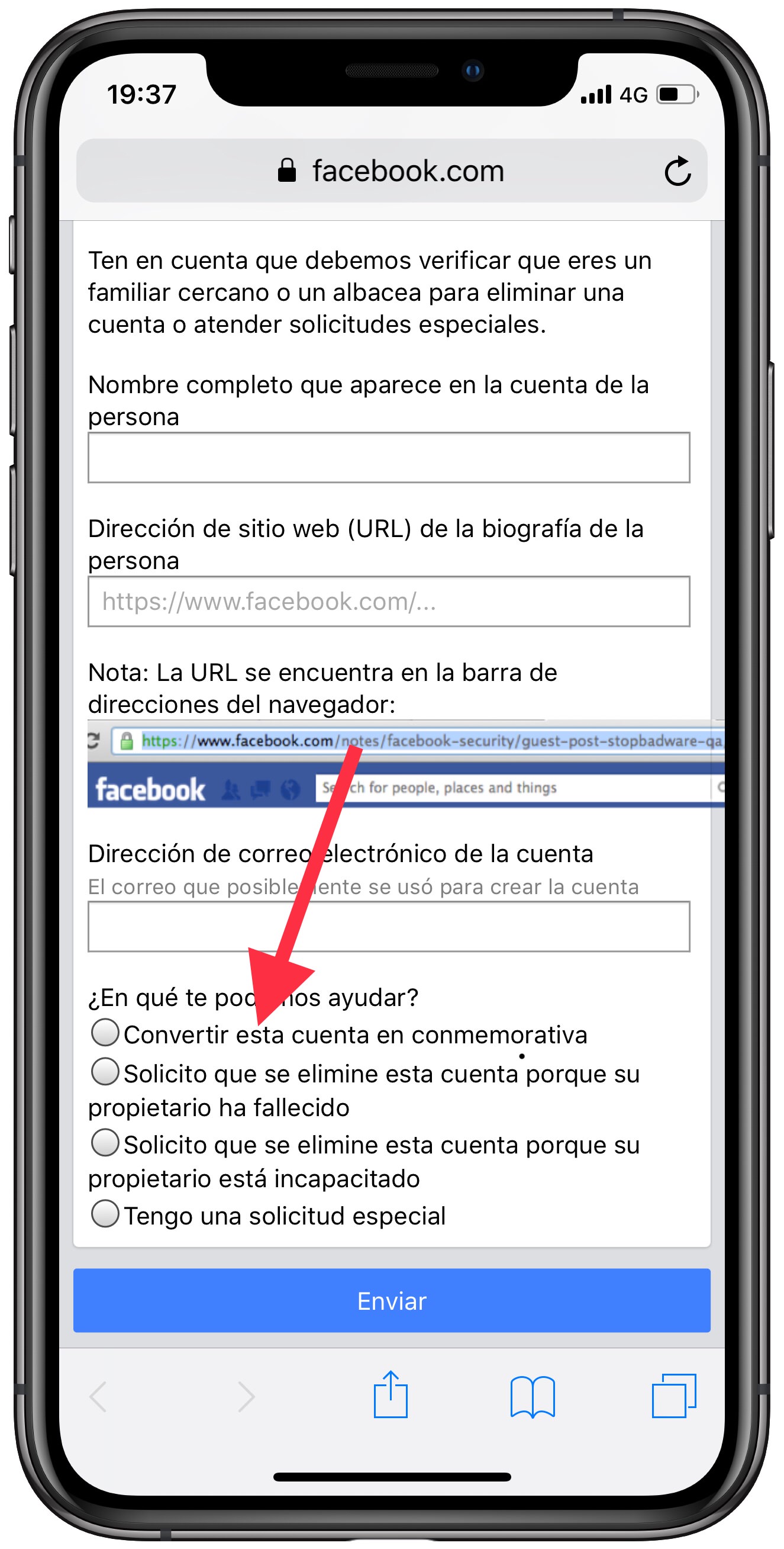 conmemorativa Facebook de un fallecido 1