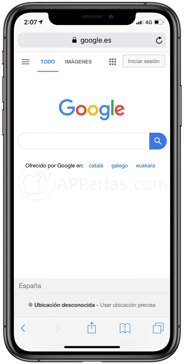 Página principal de Google Página principal de Google