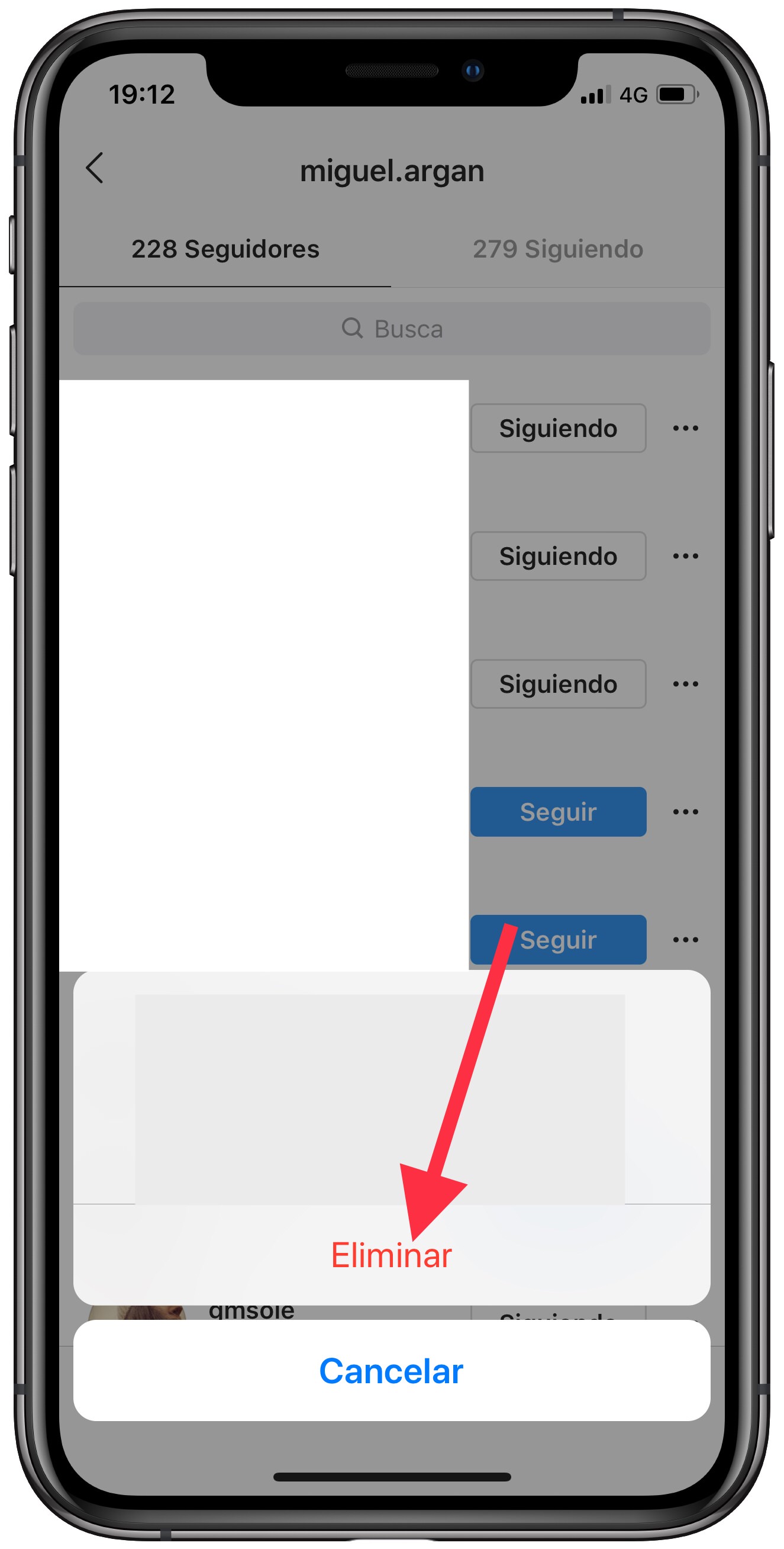 eliminar eliminar seguidores de Instagram 2
