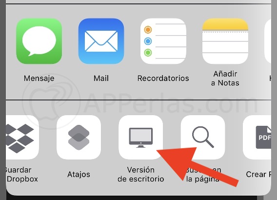 Versión escritorio de Google en iOS Versión escritorio de Google en iOS