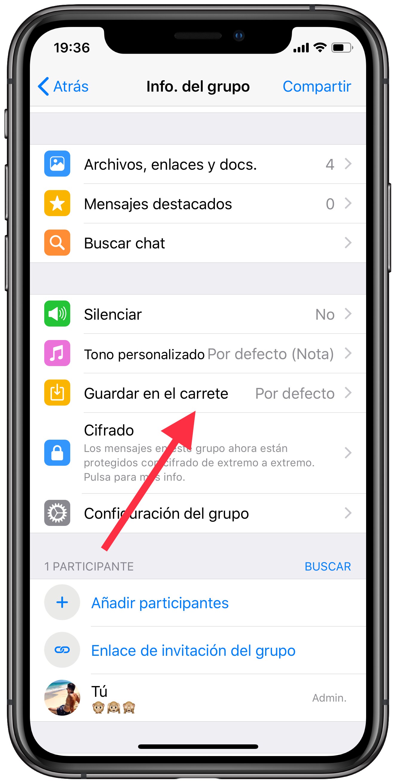 guardar fotos de un grupo de WhatsApp 1