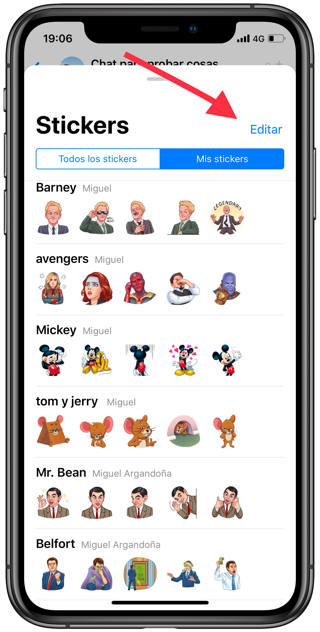 editar paquetes de stickers de WhatsApp 2