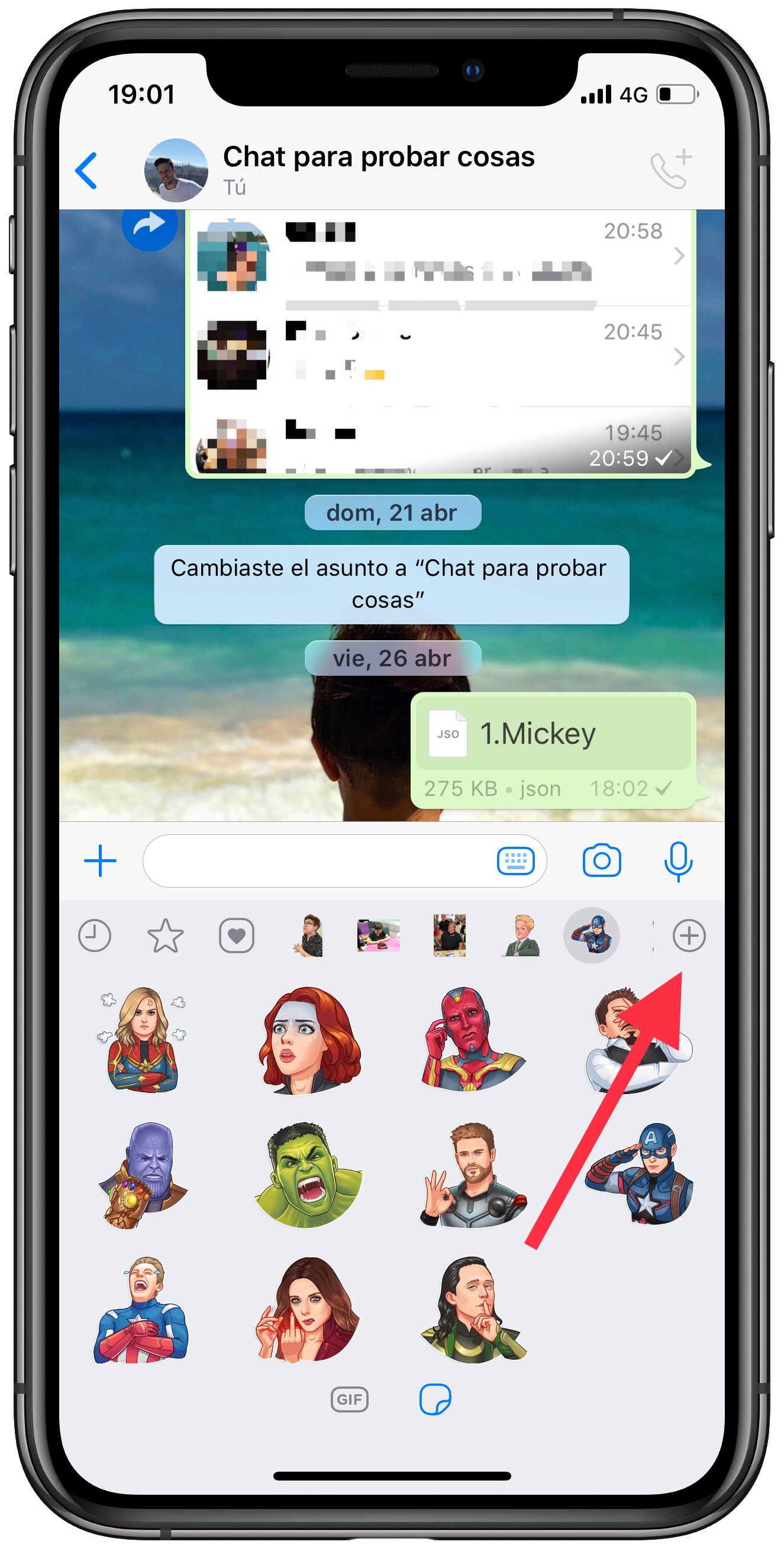 + borrar stickers de WhatsApp 1