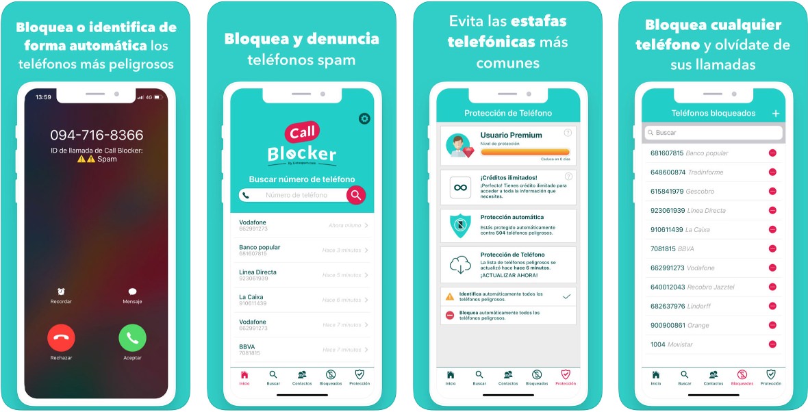 Aplicación Call Blocker Aplicación Call Blocker