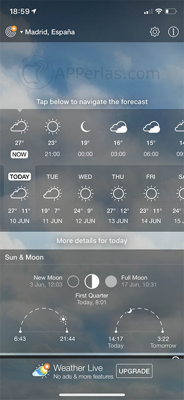 app de meteorología Weather Live 2 app de meteorología Weather Live 2