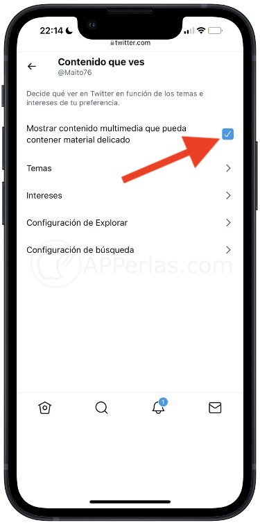 Mostrar contenido sensible en Twitter Mostrar contenido sensible en Twitter