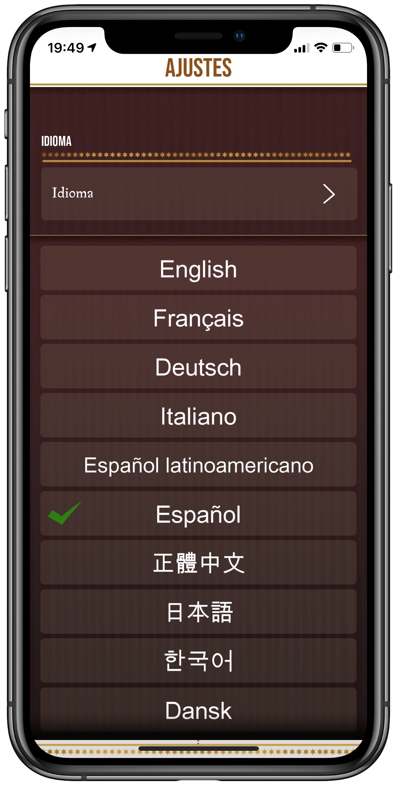 idioma juego de Harry Potter 1