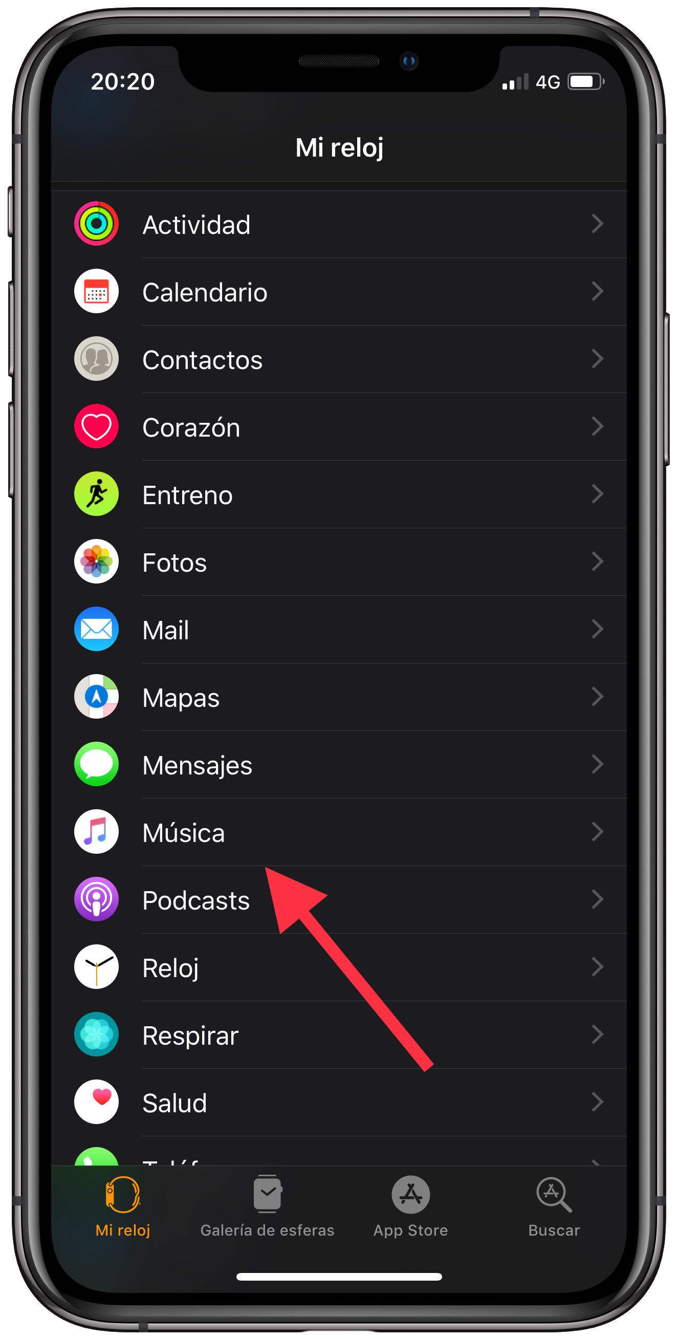musica música al Apple Watch 1