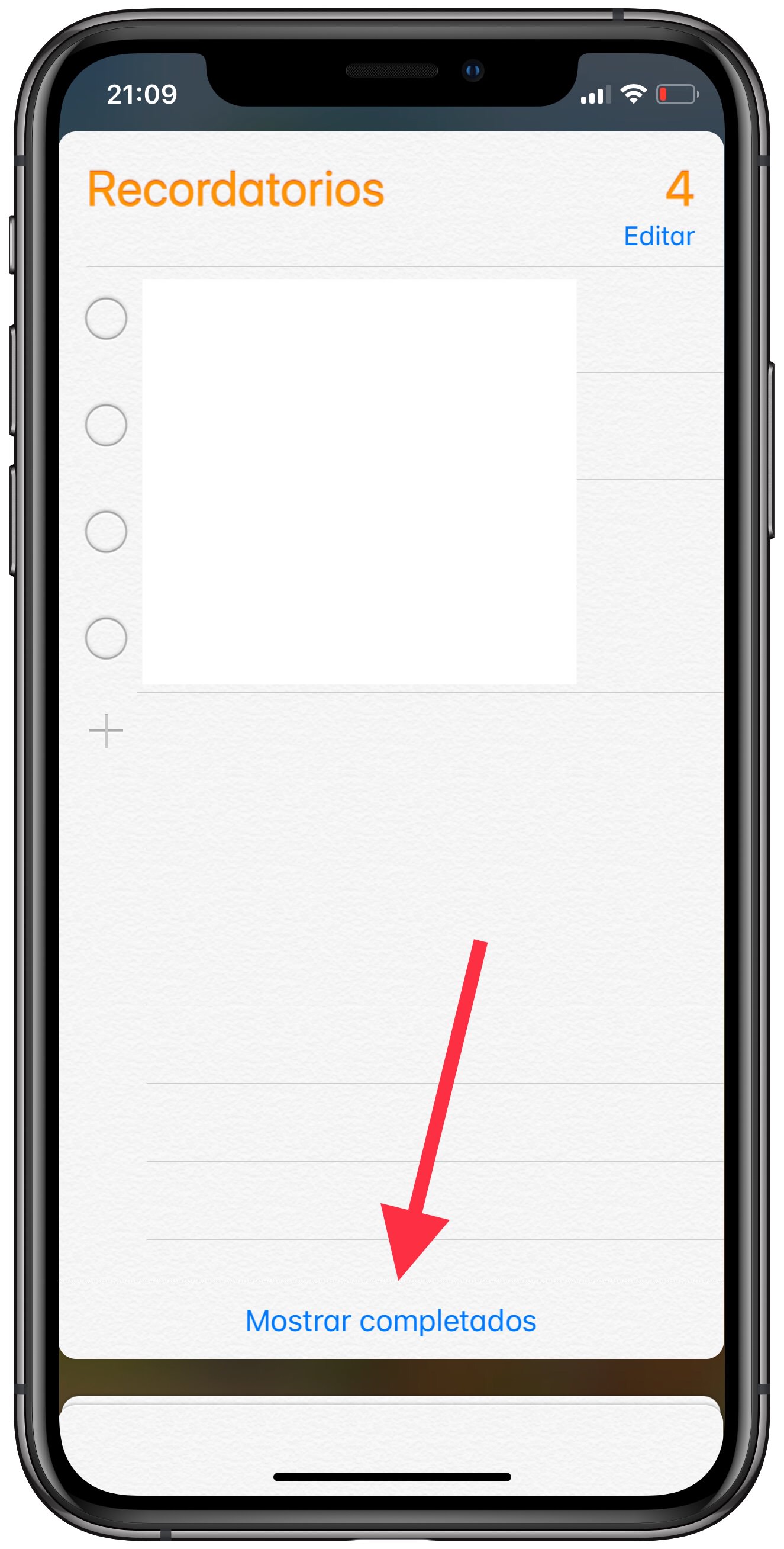 completados borrar recordatorios 1