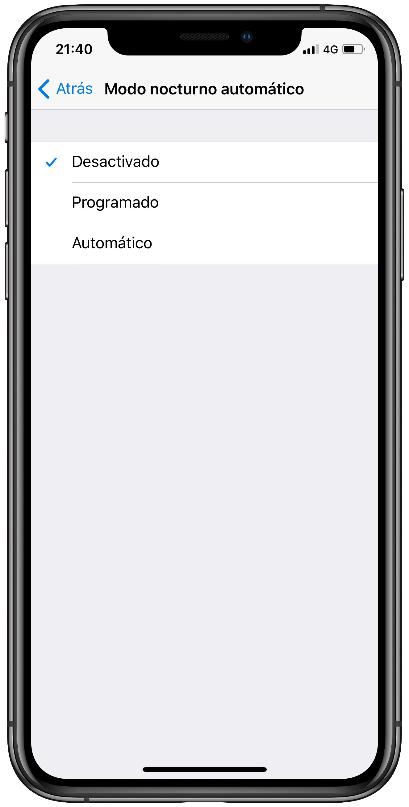 opciones modo nocturno de Telegram 2