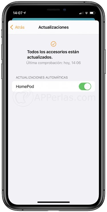 Actualizar el HomePod automáticamente Actualizar el HomePod automáticamente