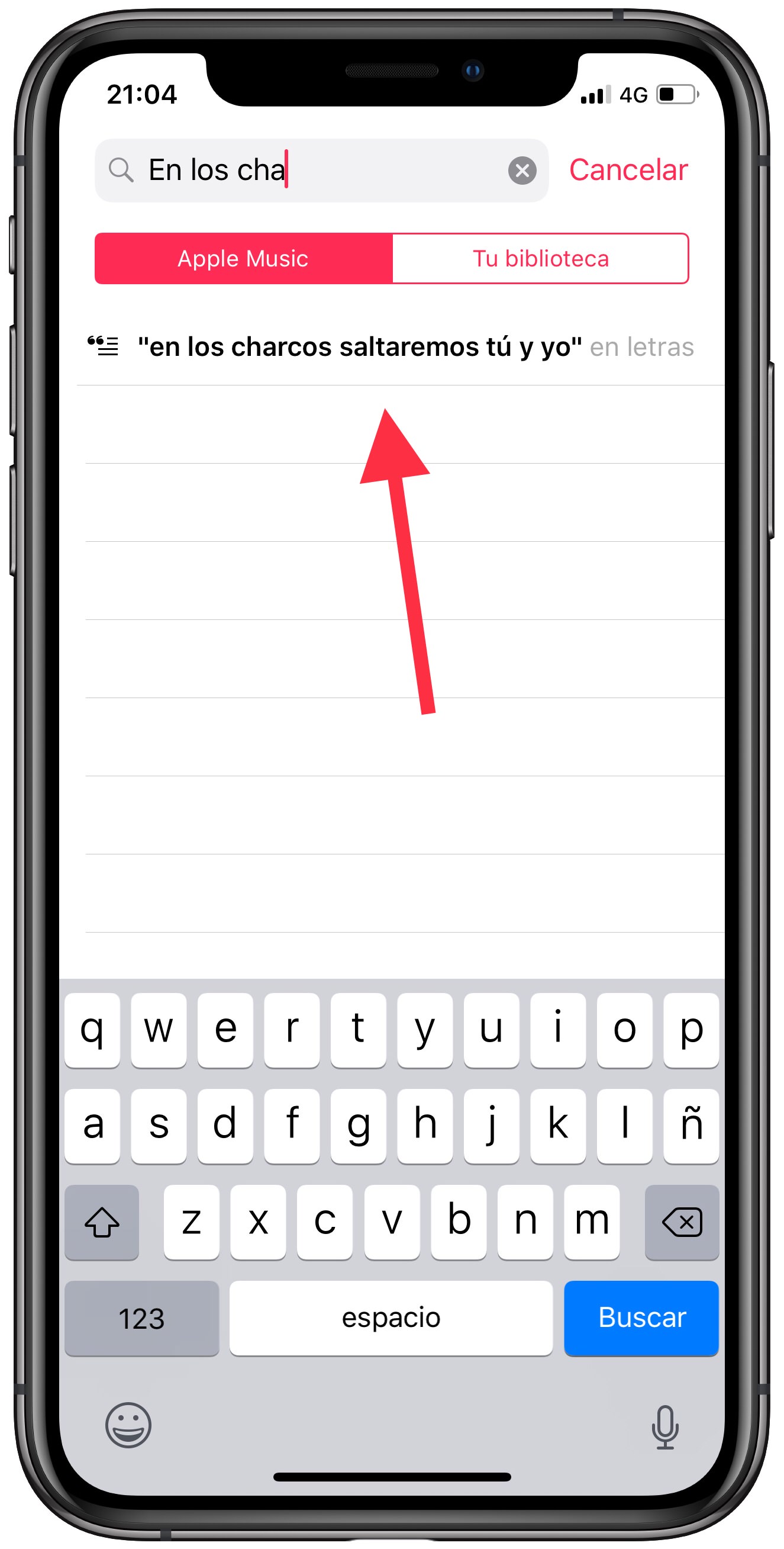 buscar canciones en Apple Music 1