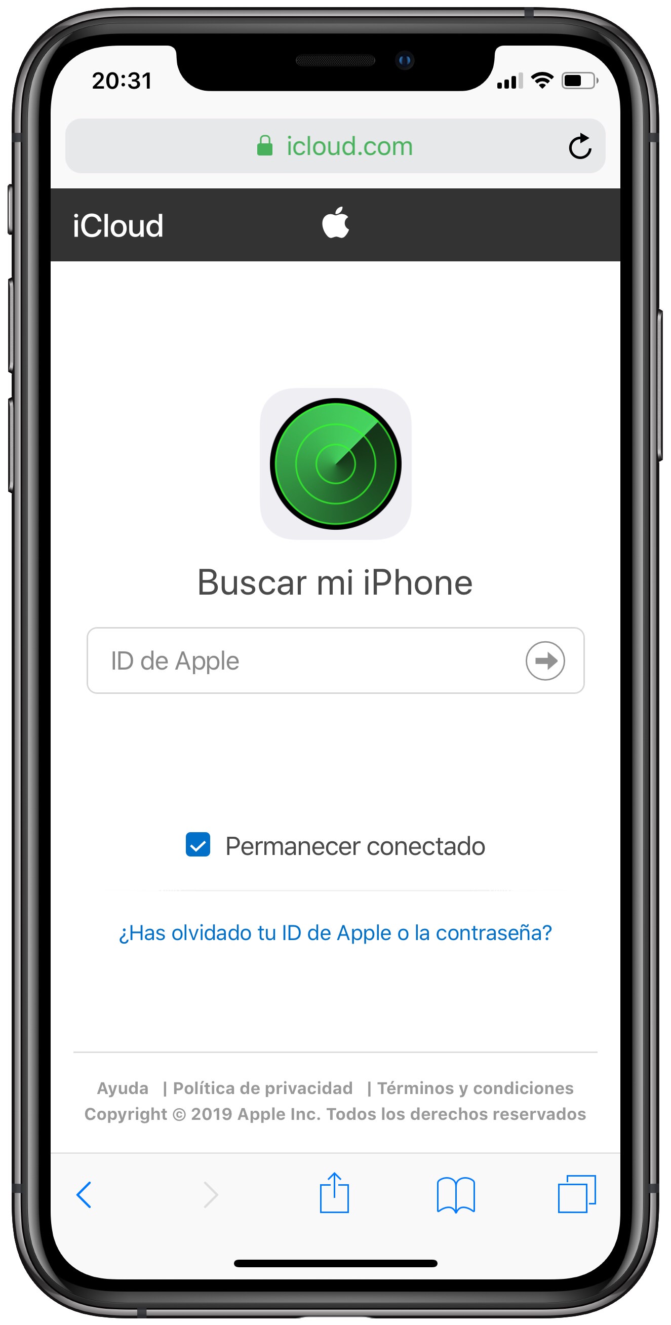 buscar buscar un iPhone