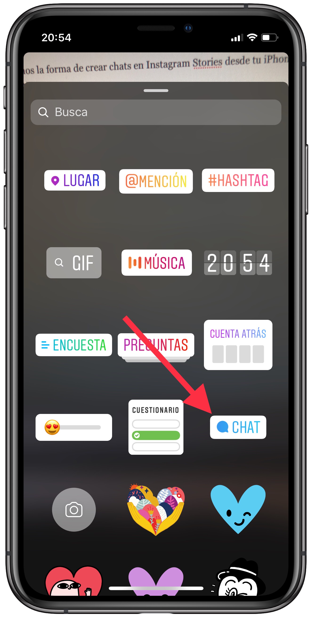 sticker chats en Instagram Stories 1