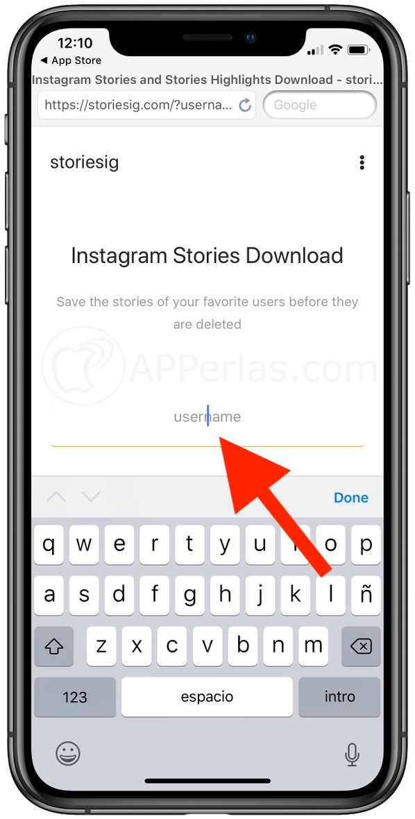 Introduce el nombre de usuario de Instagram Introduce el nombre de usuario de Instagram