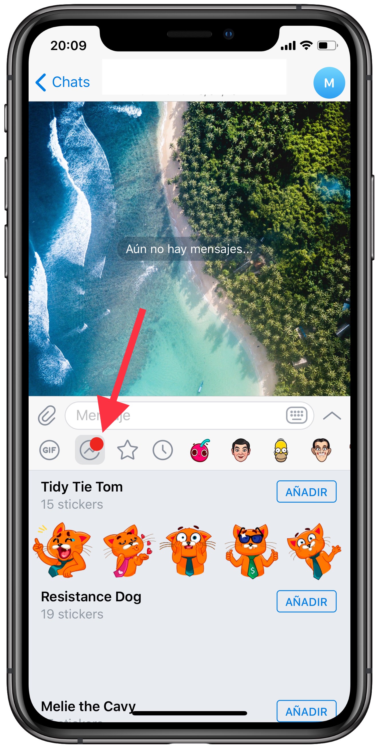 chat stickers animados en Telegram 3