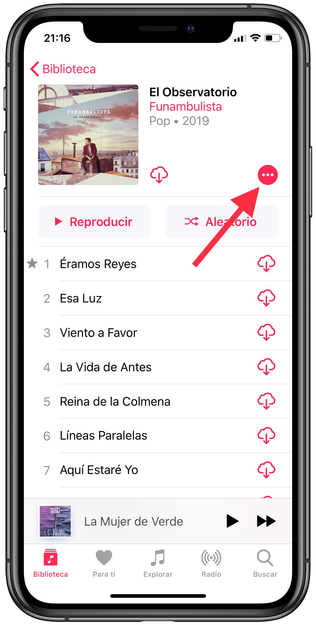 tres puntos álbumes de Apple Music 1