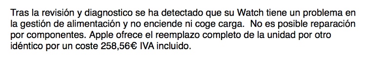 Informe de la avería Informe de la avería