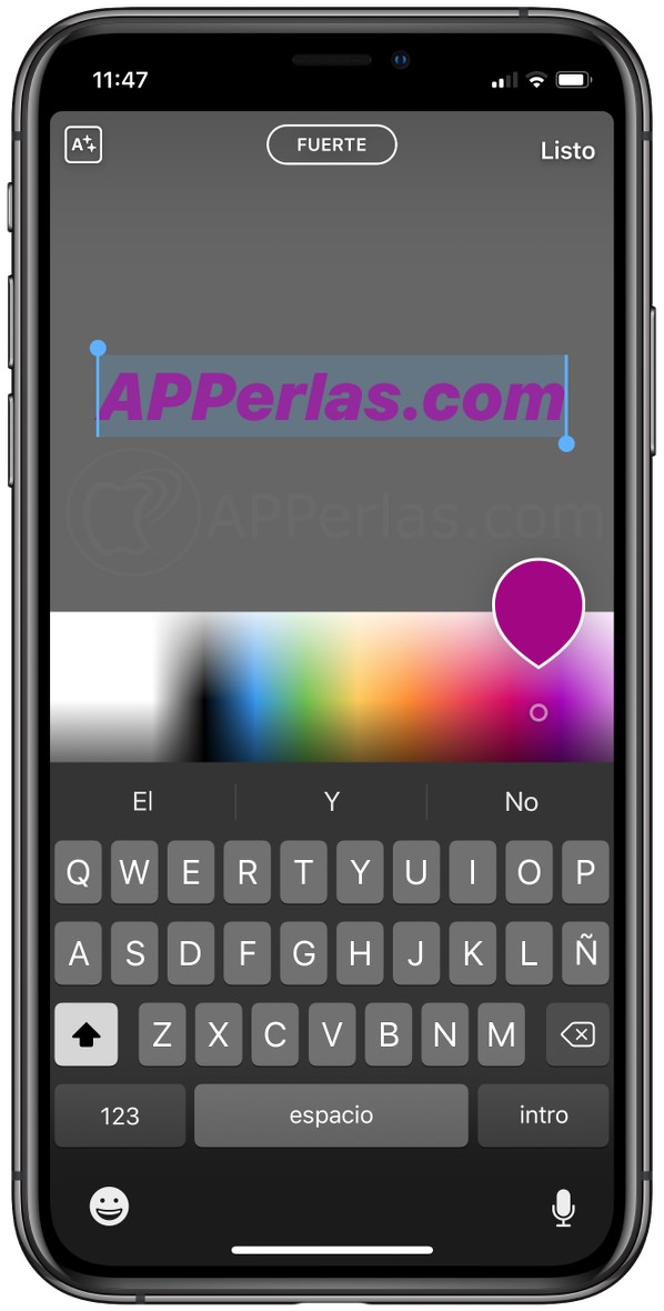 Haz aparecer la paleta de colores Haz aparecer la paleta de colores