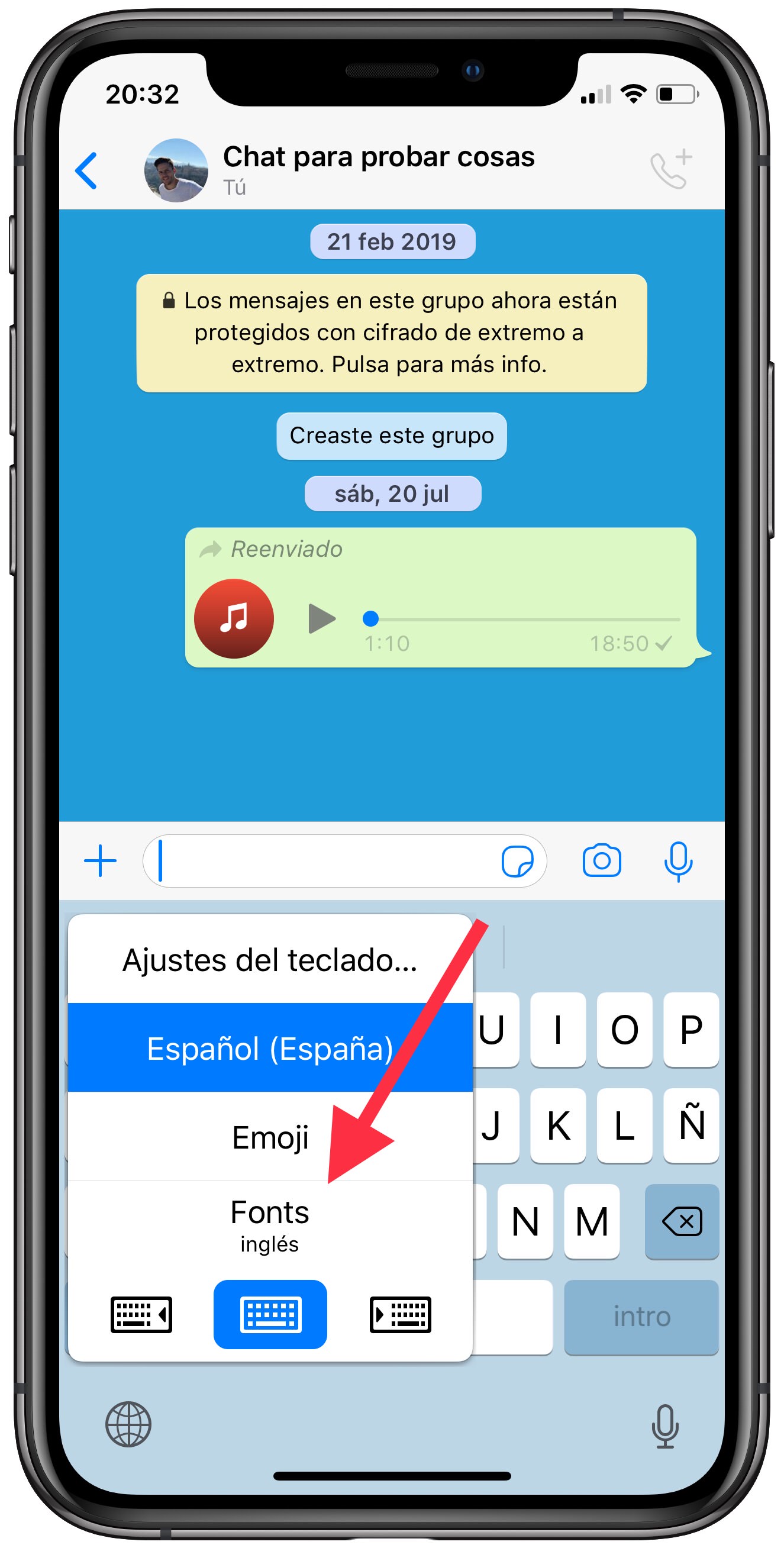 nuevo teclado tipo de letra en el teclado 2