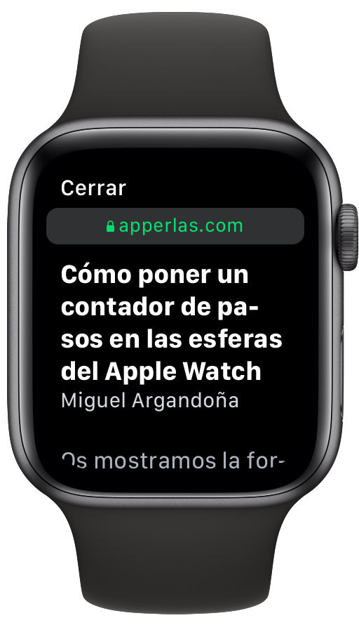 lectura web desde el Apple Watch 3