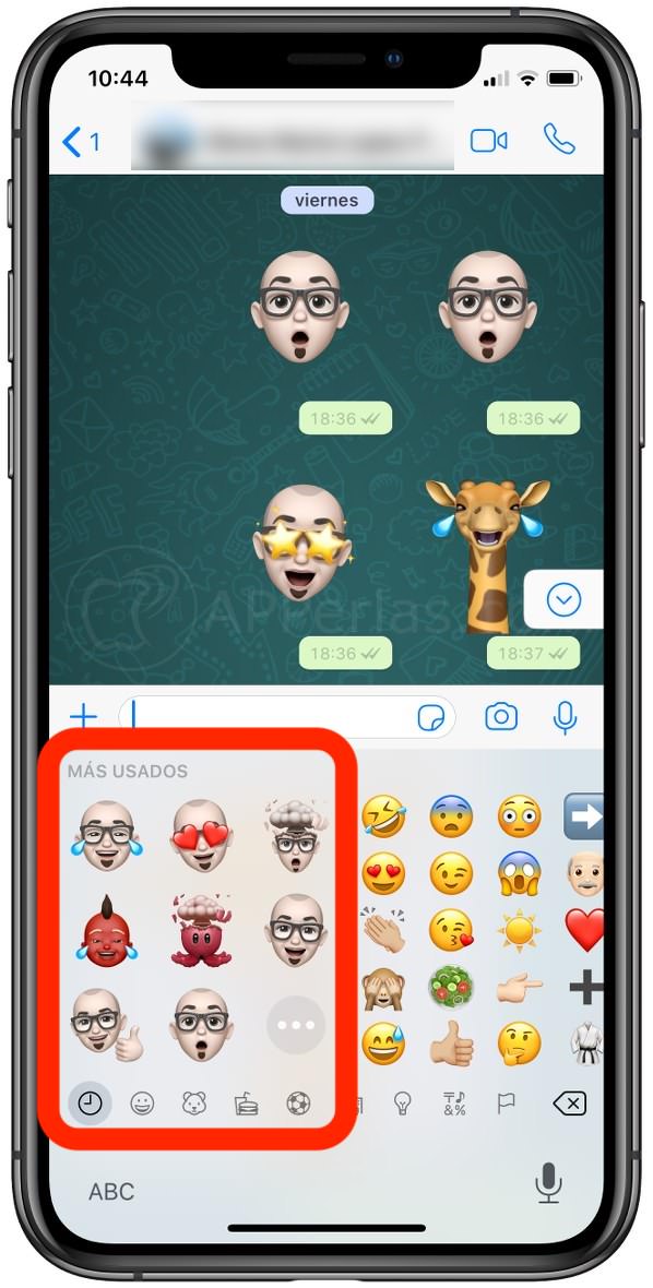 Accede a más animojis y memojis Accede a más animojis y memojis