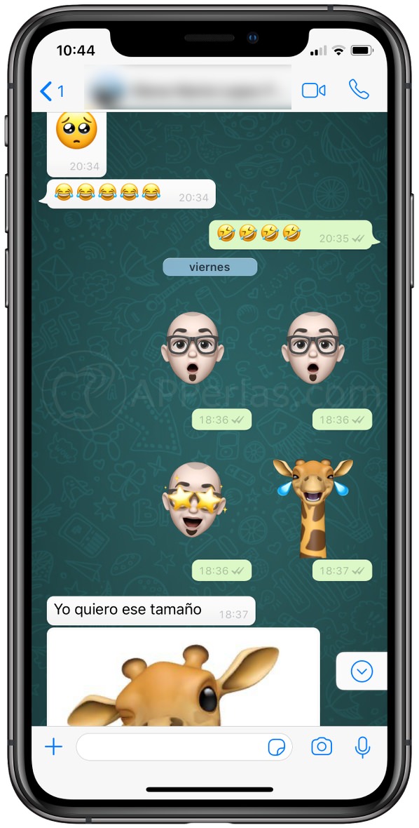 Memojis y animojis sin fondo blanco en WhatsApp Memojis y animojis sin fondo blanco en WhatsApp