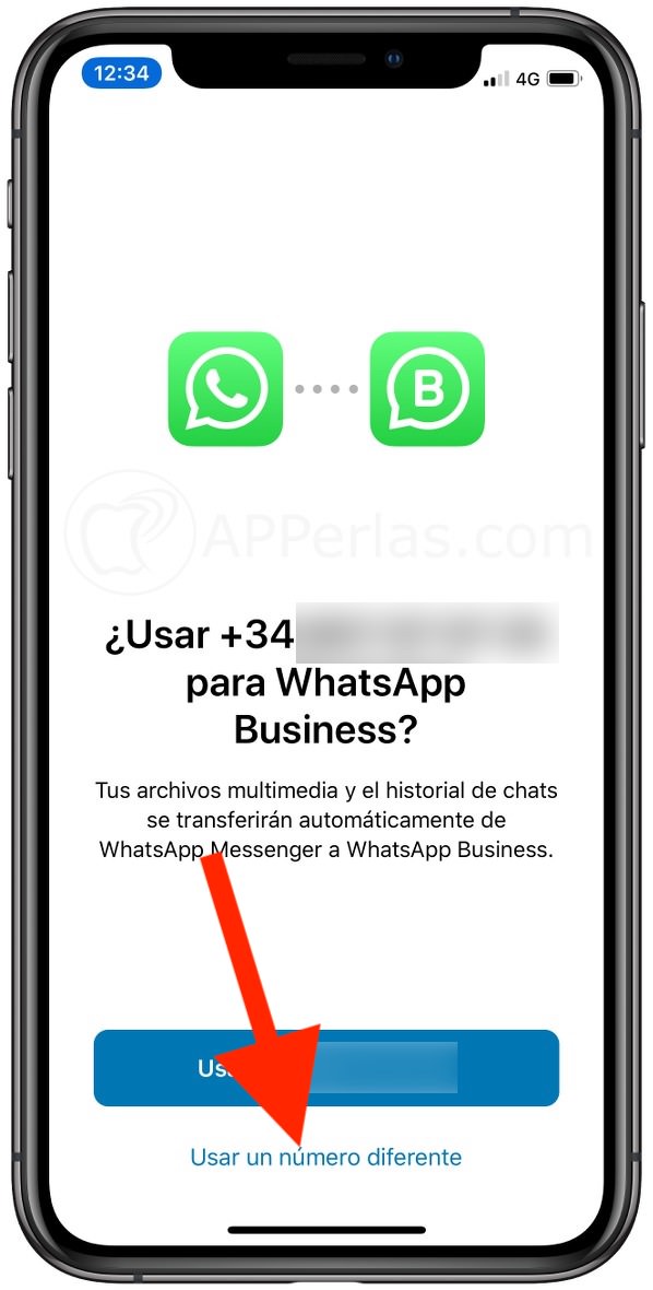 Usar número diferente en Whatsapp Usar número diferente en Whatsapp