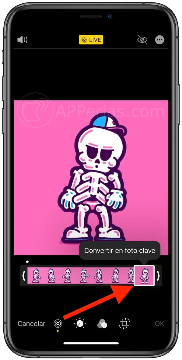 Fotograma clave para crear las esferas animadas Fotograma clave para crear las esferas animadas