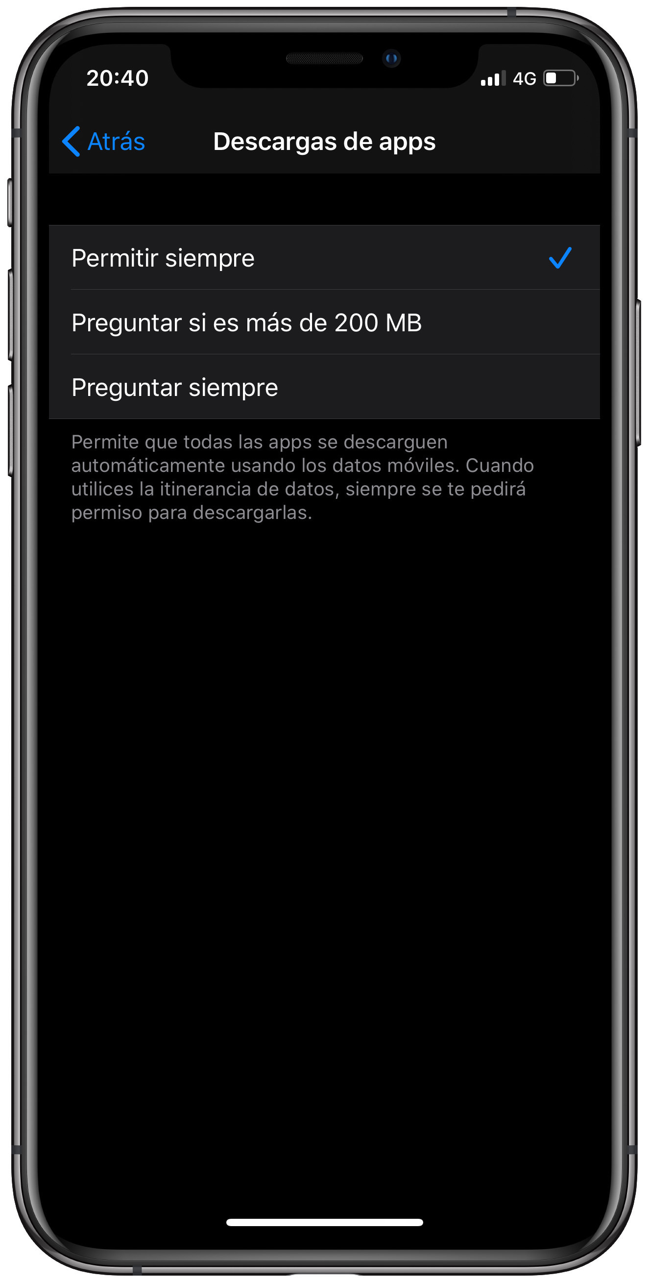 permitir límite de descarga 2