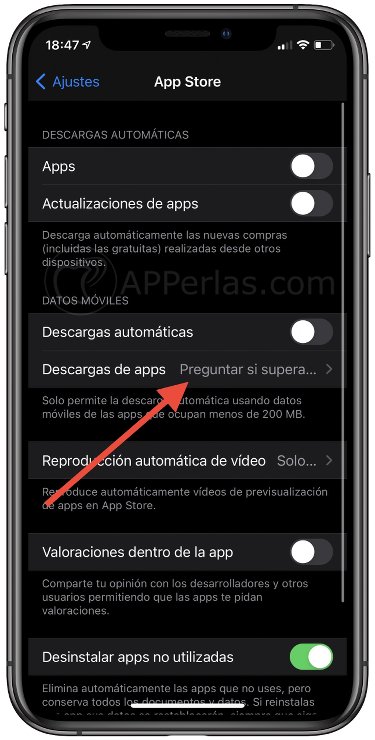 Desactiva el límite de 200 mb en las descargas de apps Desactiva el límite de 200 mb en las descargas de apps