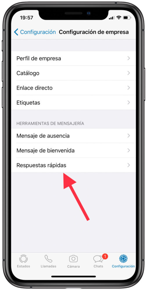 respuestas rápidas en WhatsApp 1