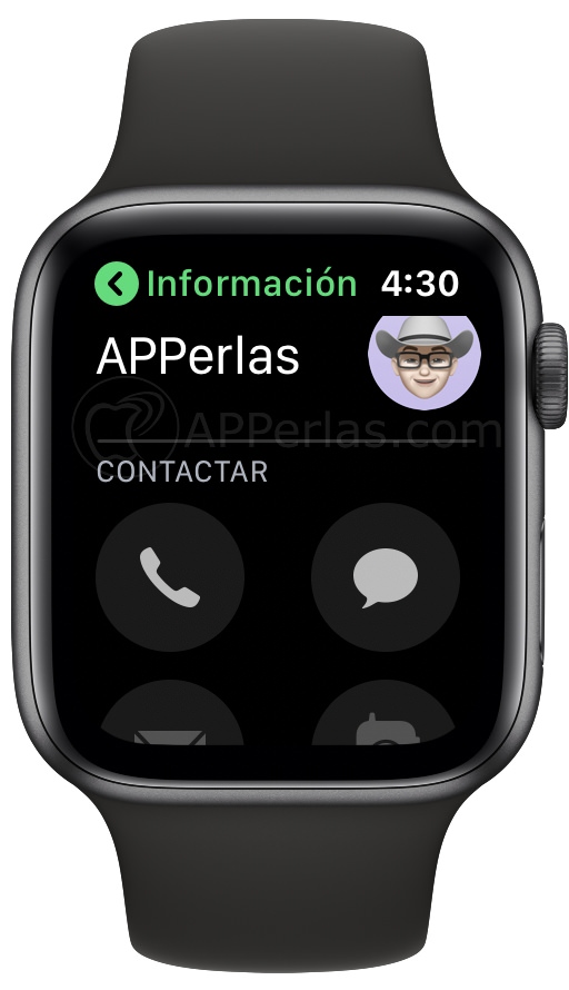 Contactos telefónicos en el Apple Watch Contactos telefónicos en el Apple Watch