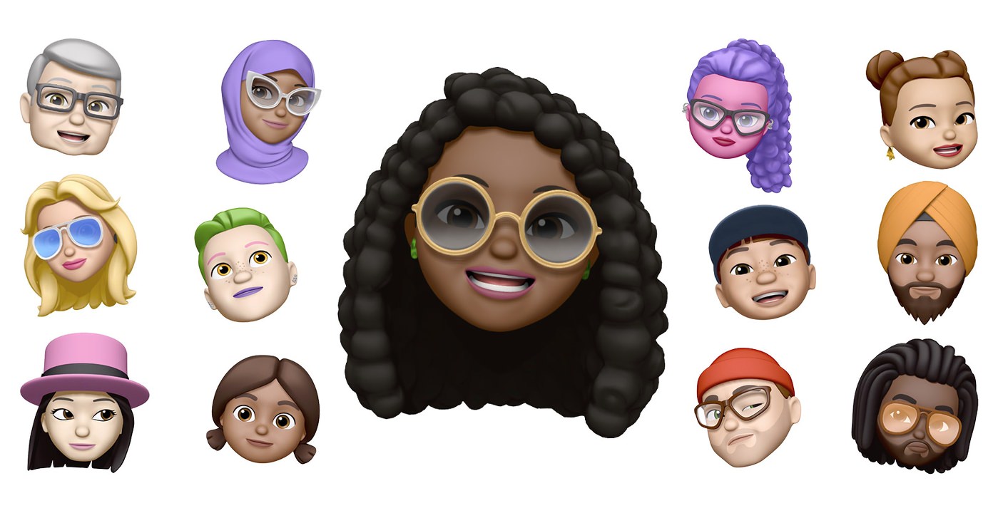Memojis con fondo blanco
